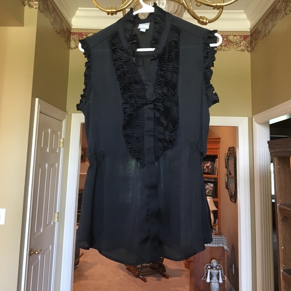 Converse black dress shirt. Ruffles! M